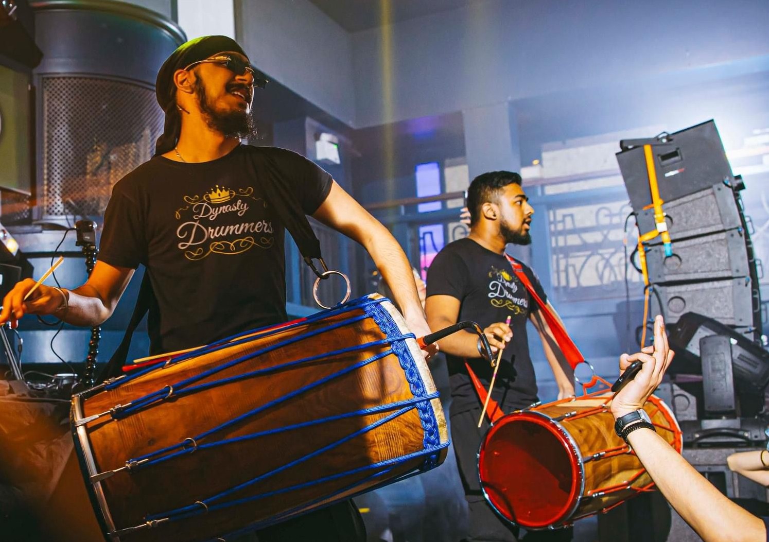 Dynasty Drummers leading a spectacular baraat procession at a Sikh wedding